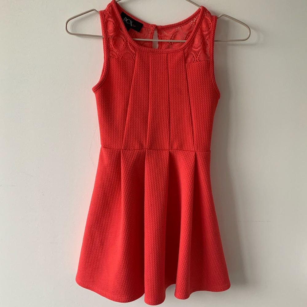 Coral colored dress girls